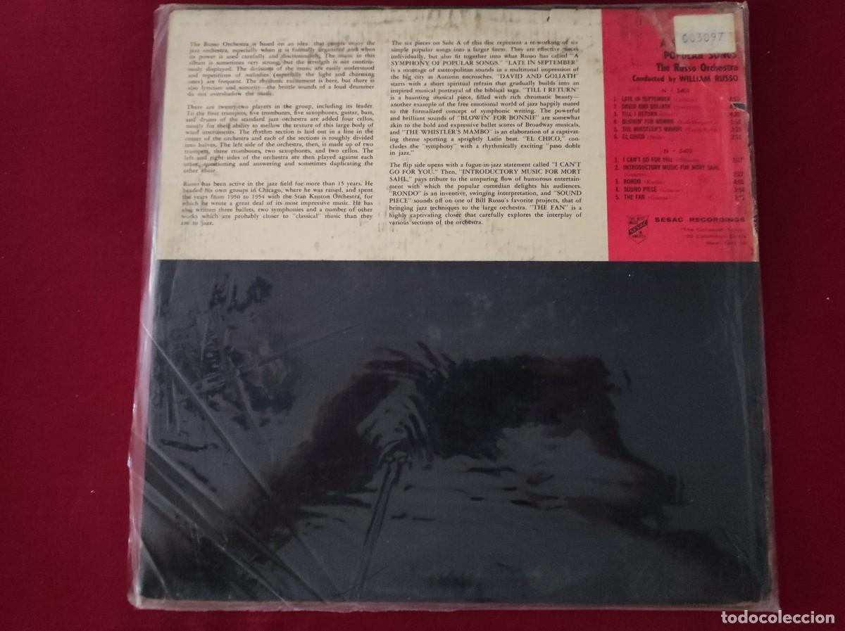 Discos de vinilo: william russo popular songs Lp - Foto 2