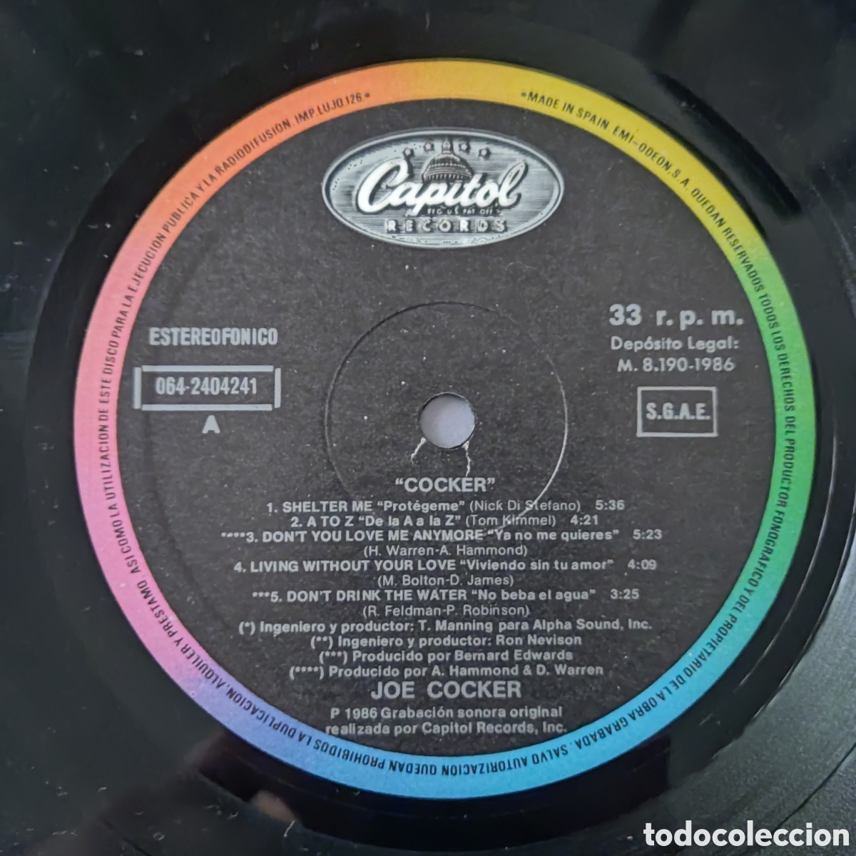 Discos de vinilo: JOE COCKER Cocker - VINILO LP - Foto 3