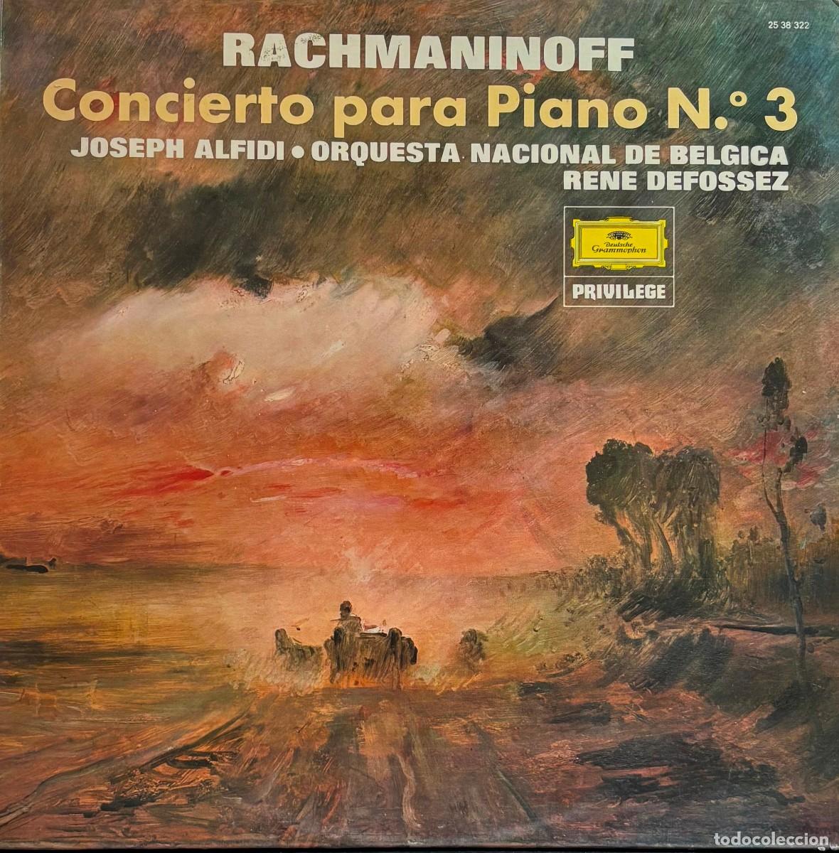 Disques de vinyle: LP RACHMANINOFF CONCIERTO PARA PIANO N&ordm; 3. JOSEP ALFIDI. LP-CLASICA-506