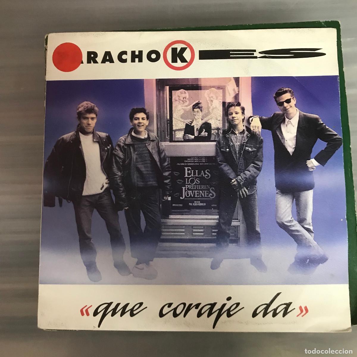 Discos de vinilo: PARACHOKES - QU&Eacute; CORAJE DA - SINGLE MERCURY 1990 - Foto 1