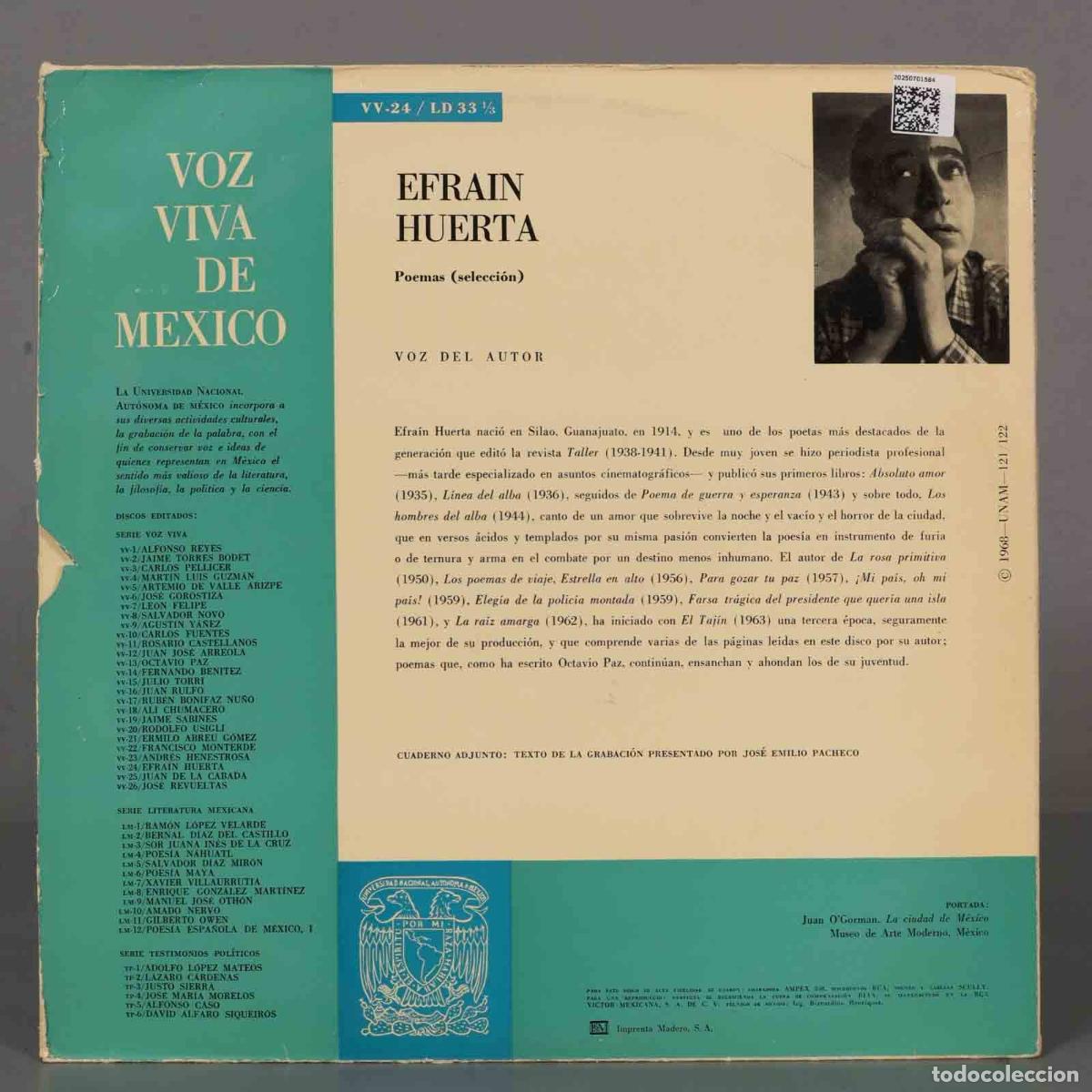 Discos de vinilo: LP. Efra&iacute;n Huerta &ndash; Efra&iacute;n Huerta - Foto 2