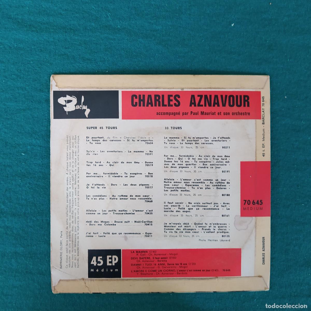 Discos de vinilo: Charles Aznavour &ndash; La Mamma - Foto 2