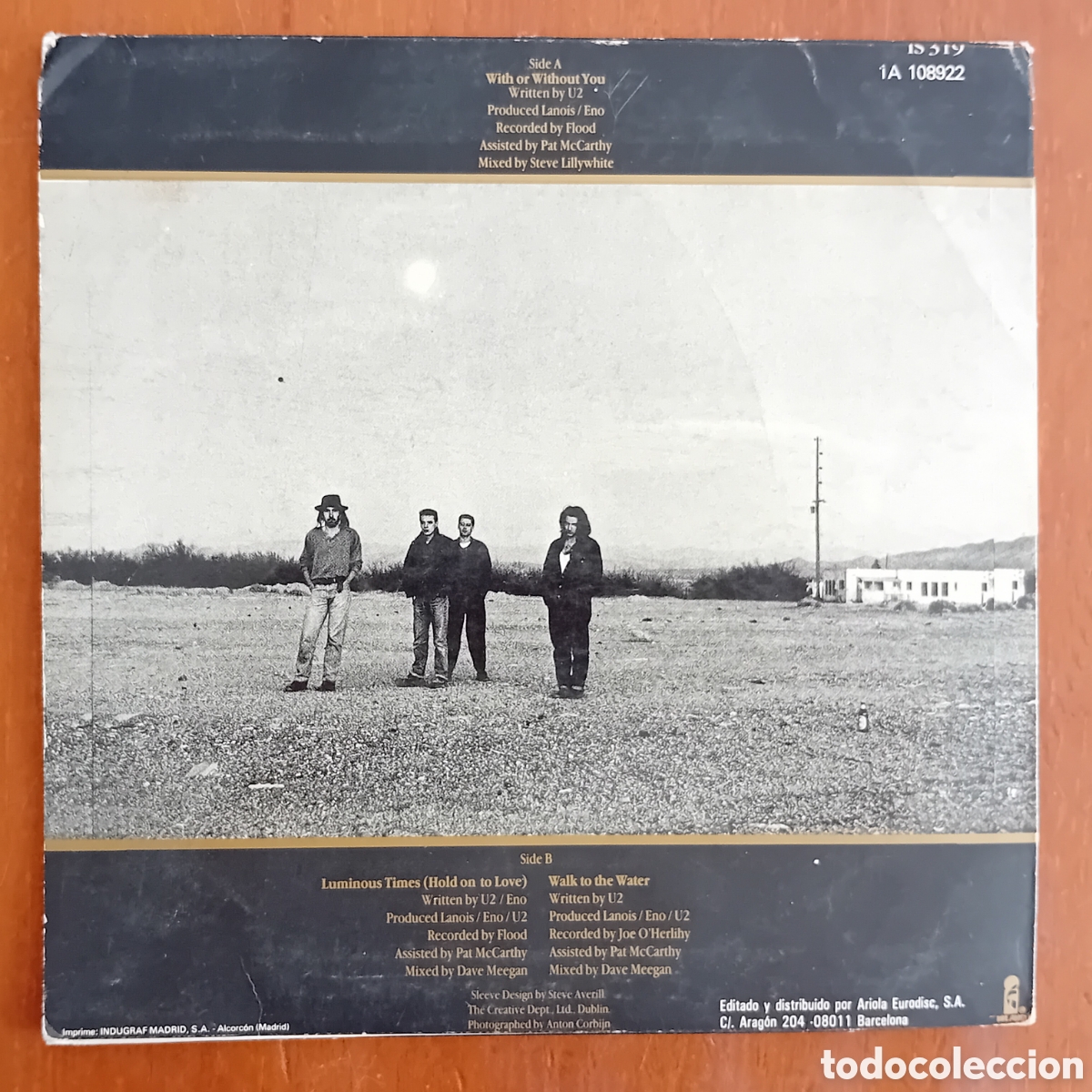 Discos de vinilo: U2. WITH OR WITHOUT YOU. SINGLE - Foto 2