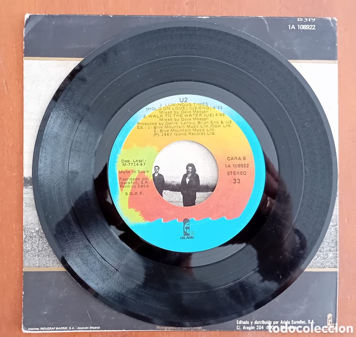 Discos de vinilo: U2. WITH OR WITHOUT YOU. SINGLE - Foto 3