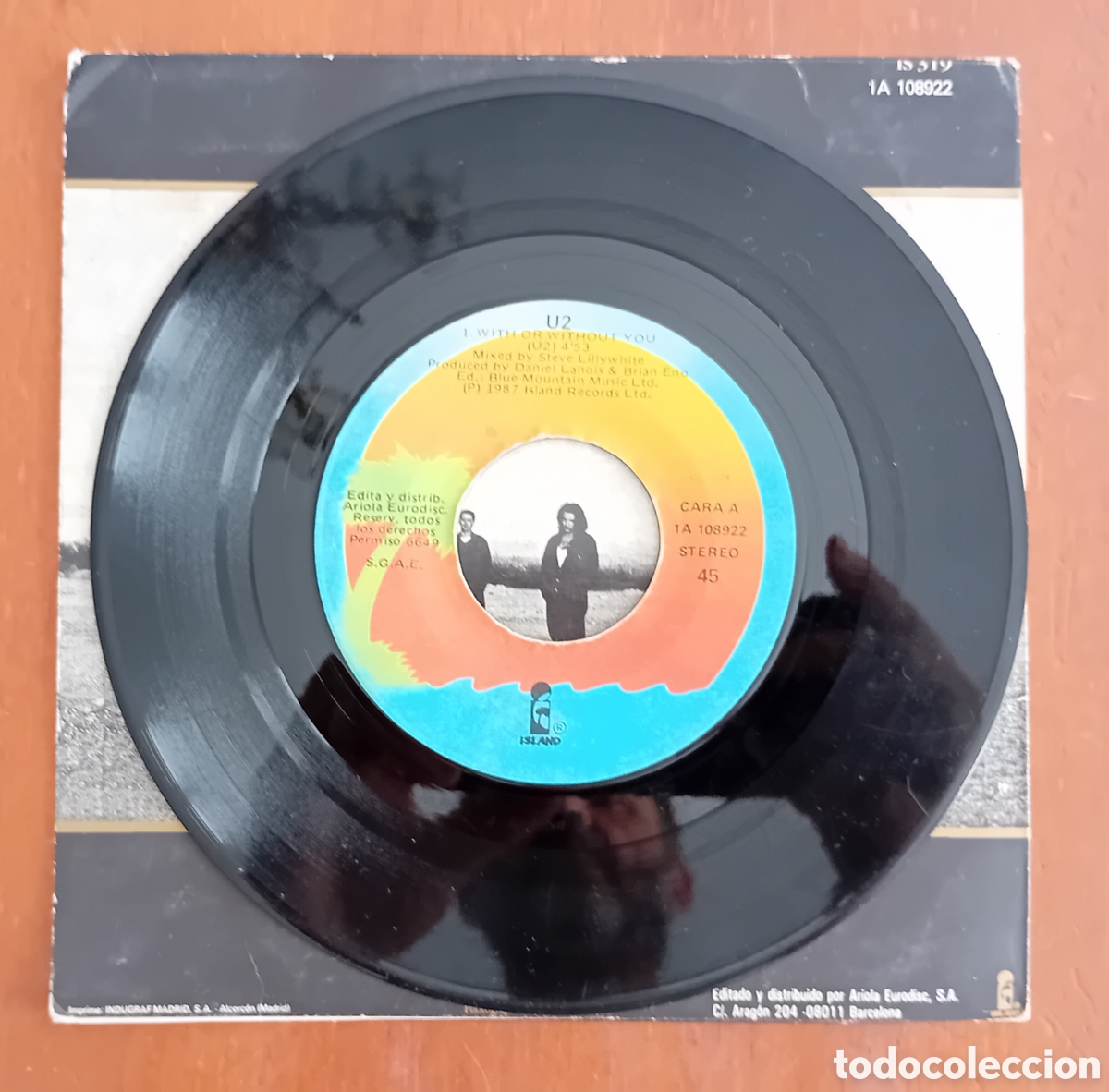 Discos de vinilo: U2. WITH OR WITHOUT YOU. SINGLE - Foto 4