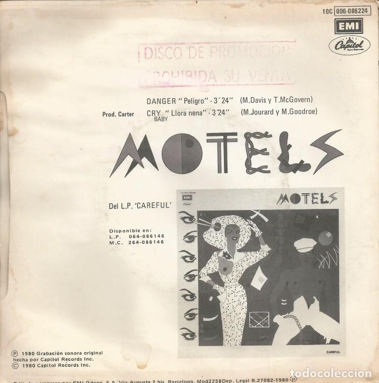 Discos de vinilo: MOTELS &middot;&middot;&middot; Danger / Cry Baby - (Single) - Foto 2