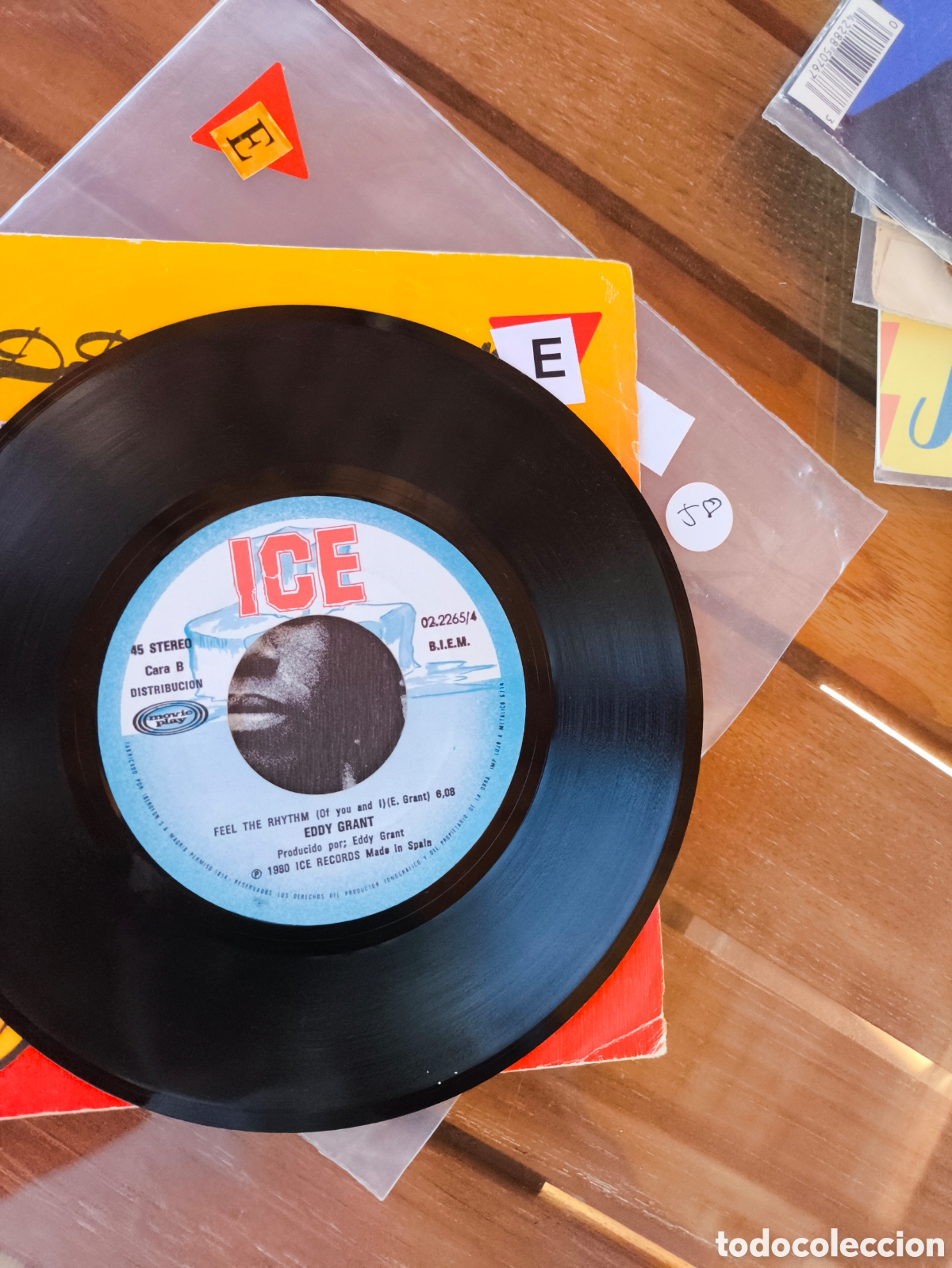 Discos de vinilo: Eddy grant viviendo en primera l&iacute;nea single.E.k.58 - Foto 4