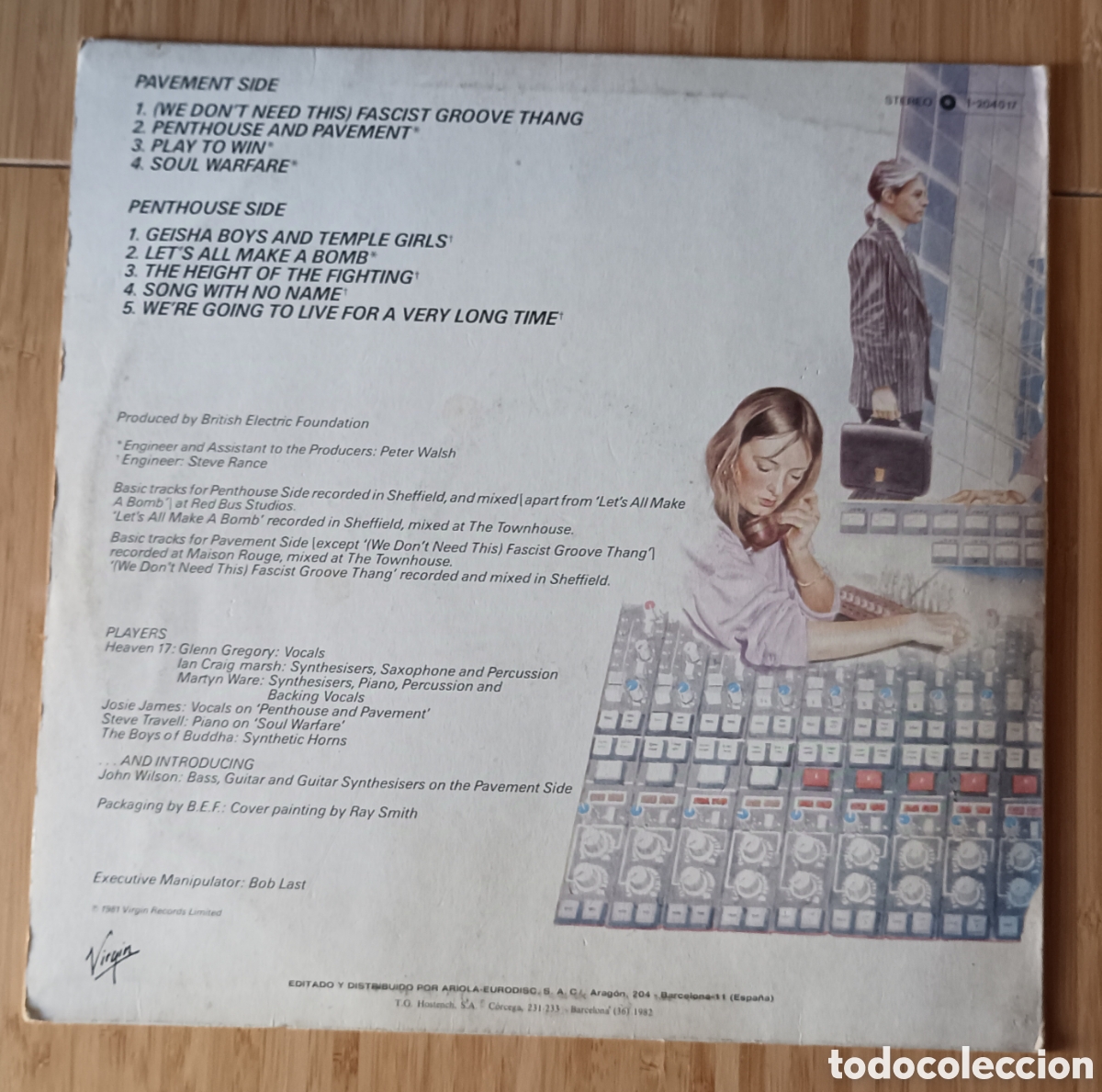 Discos de vinilo: LP HEAVEN 17 &rdquo;Penthouse and Pavement&rdquo; 1981 - Foto 2