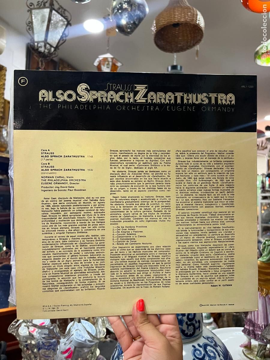 Discos de vinilo: LP STRAUSS ALSO SPRACH ZARATHUSTRA - Foto 2