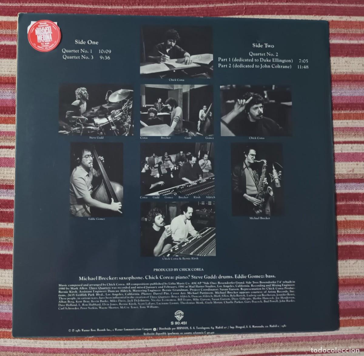 Discos de vinilo: CHICK COREA - THREE QUARTETS - LP - Foto 2