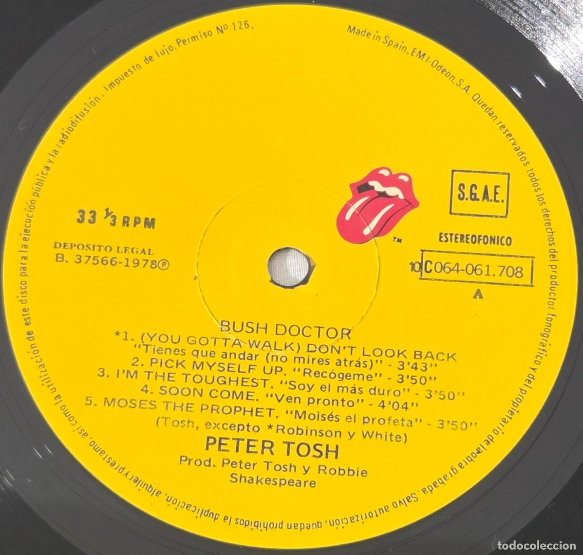 Discos de vinilo: Lp Vinilo Peter Tosh, Bush Doctor - Foto 9