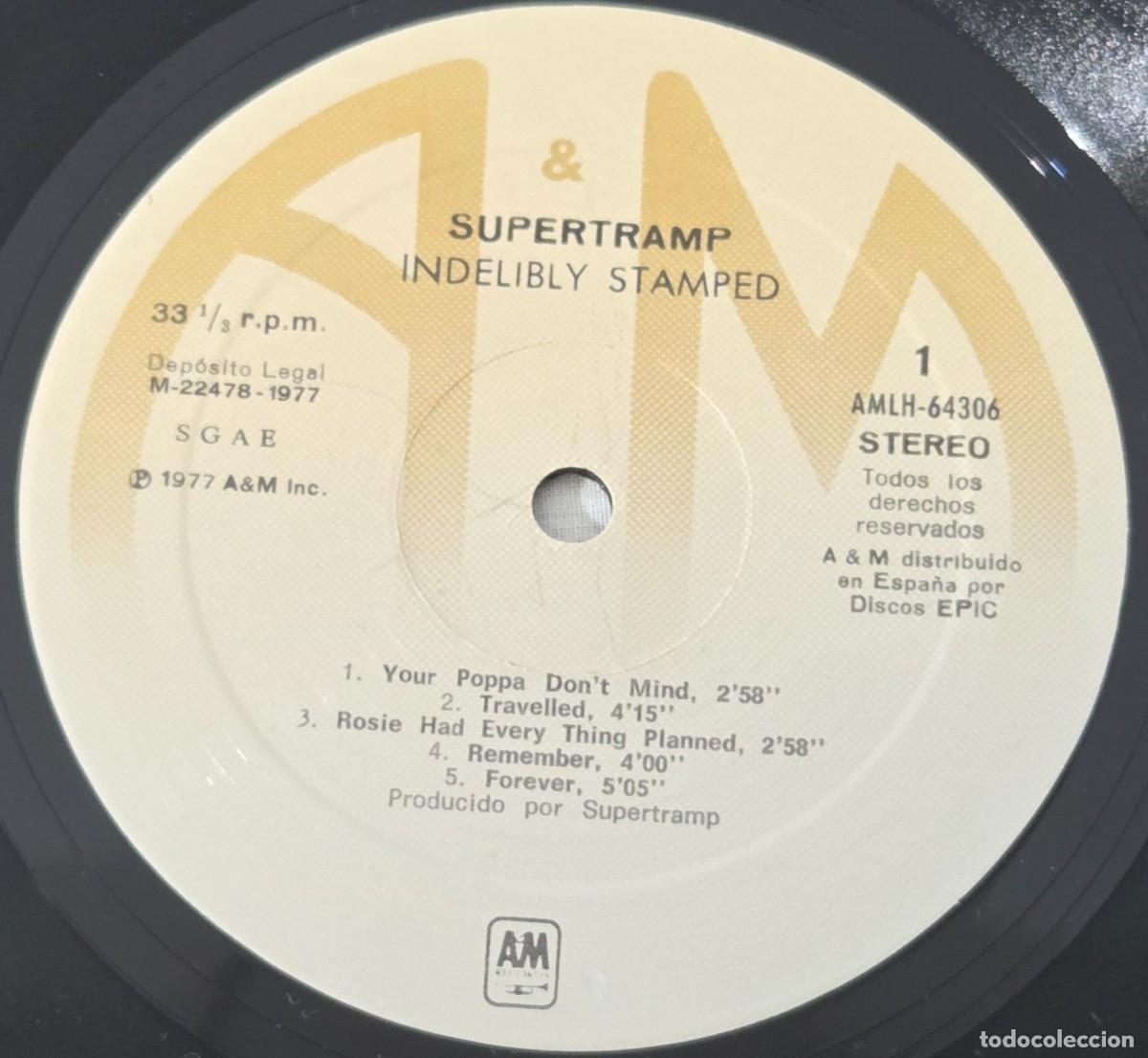 Discos de vinilo: Lp Vinilo Supertramp, Indelibly Stamped - Foto 7