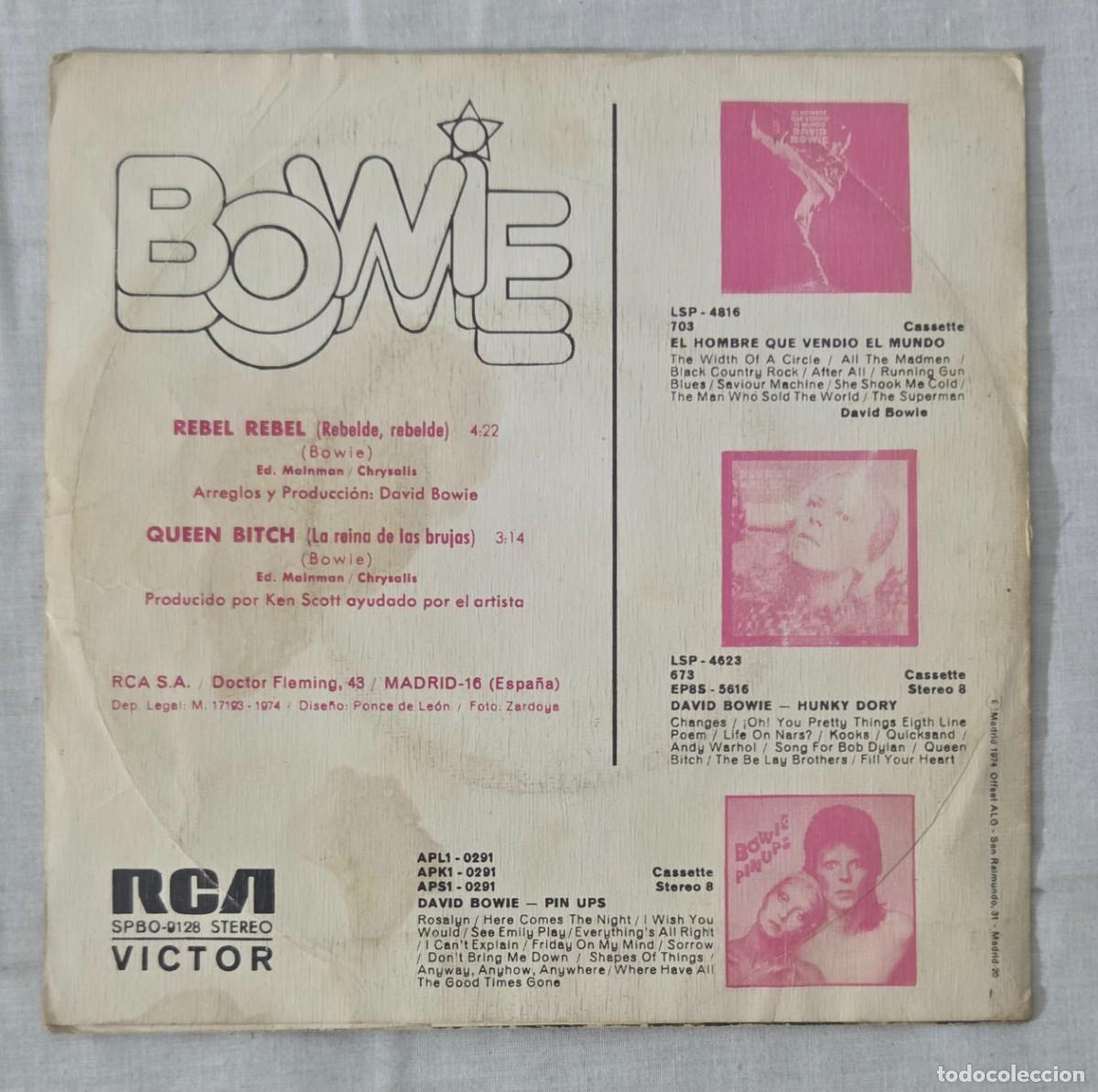 Discos de vinilo: Single Vinilo David Bowie, Rebel Rebel - Foto 2