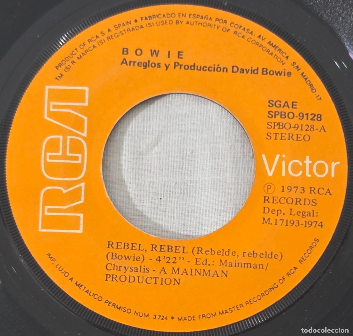 Discos de vinilo: Single Vinilo David Bowie, Rebel Rebel - Foto 5