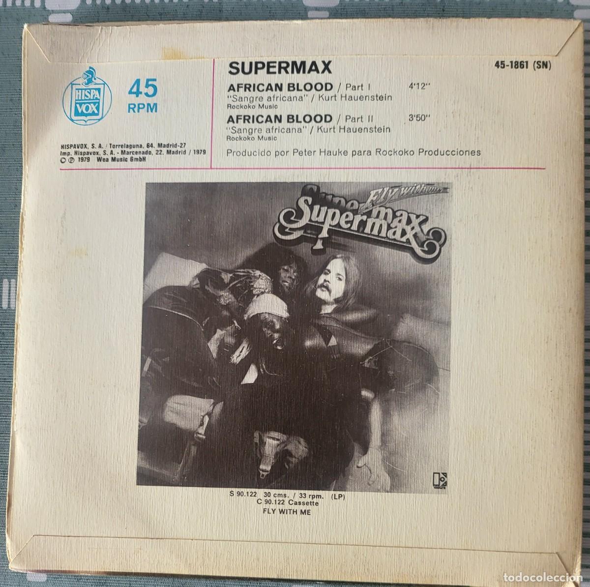 Discos de vinilo: Supermax single Hispavox editado en Espa&ntilde;a a&ntilde;o 1979... - Foto 2