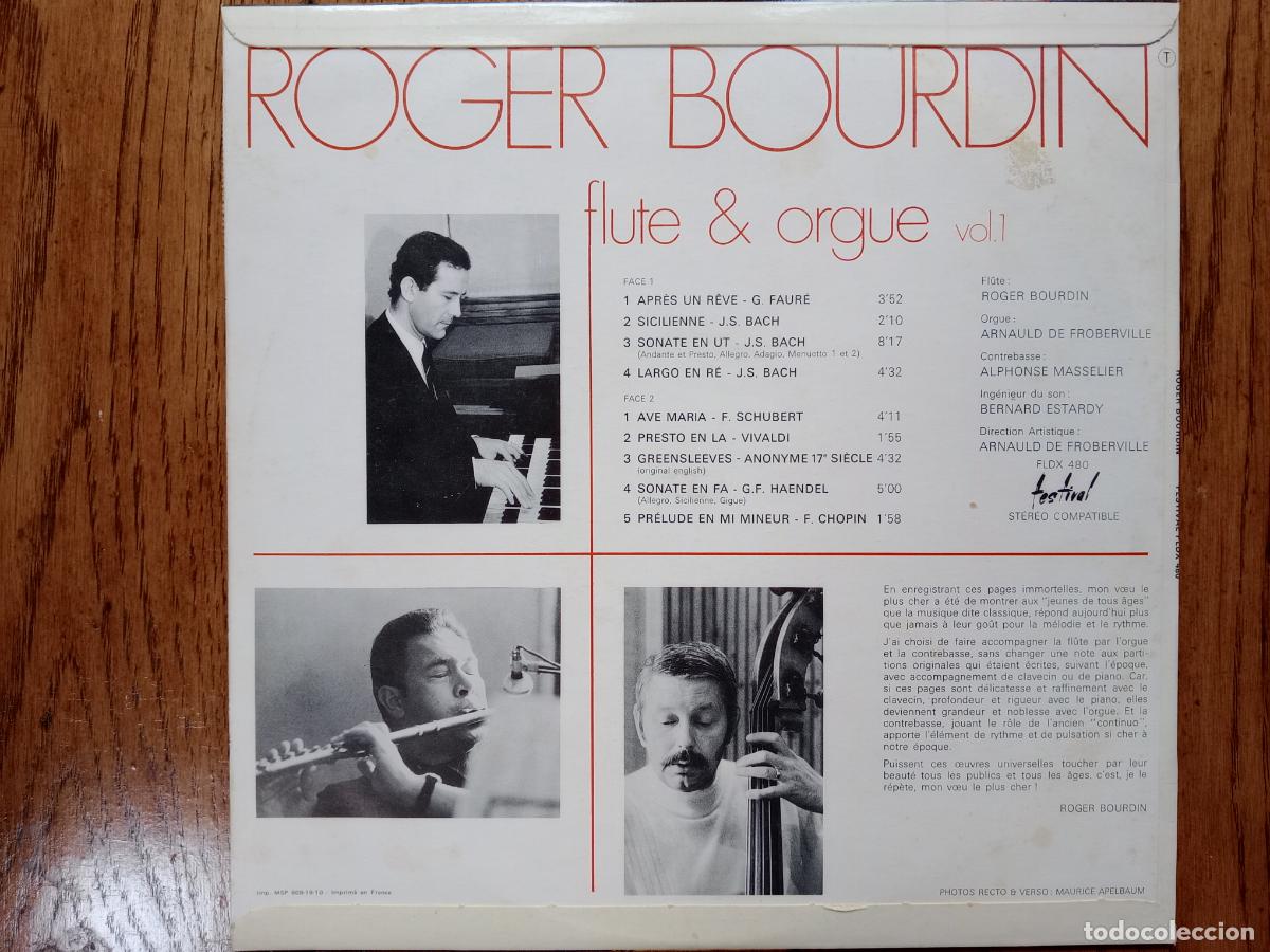 Discos de vinilo: Roger Bourdin - flute & orgue - vol.1 - Foto 2