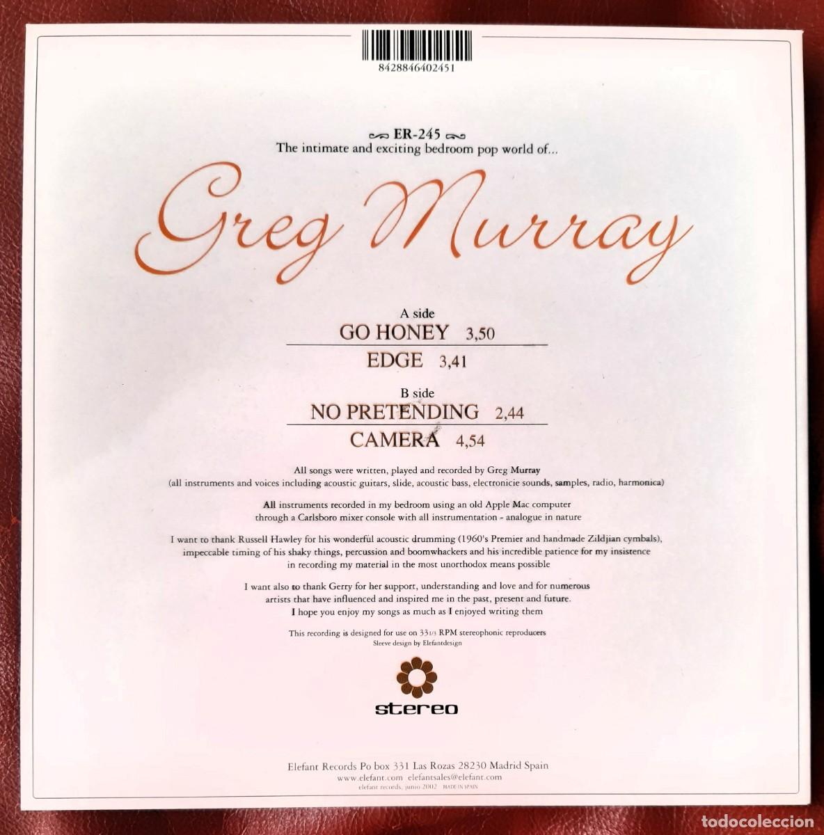 Discos de vinilo: GREG MURRAY - GO HONEY 7&rdquo; VINILO NARANJA - Foto 2