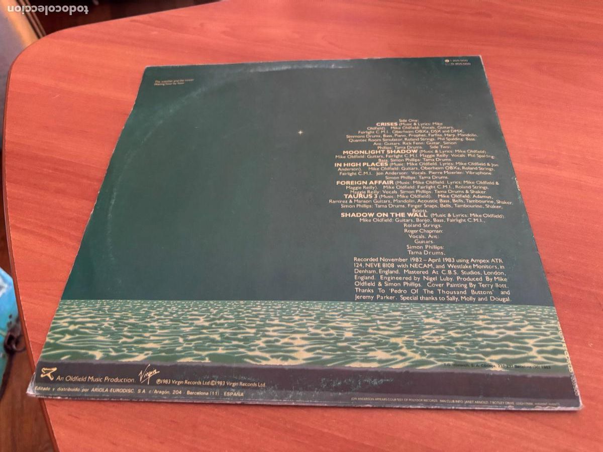 Discos de vinilo: MIKE OLDFIELD (CRISES) LP ESPA&Ntilde;A 1983 (B-53) - Foto 4