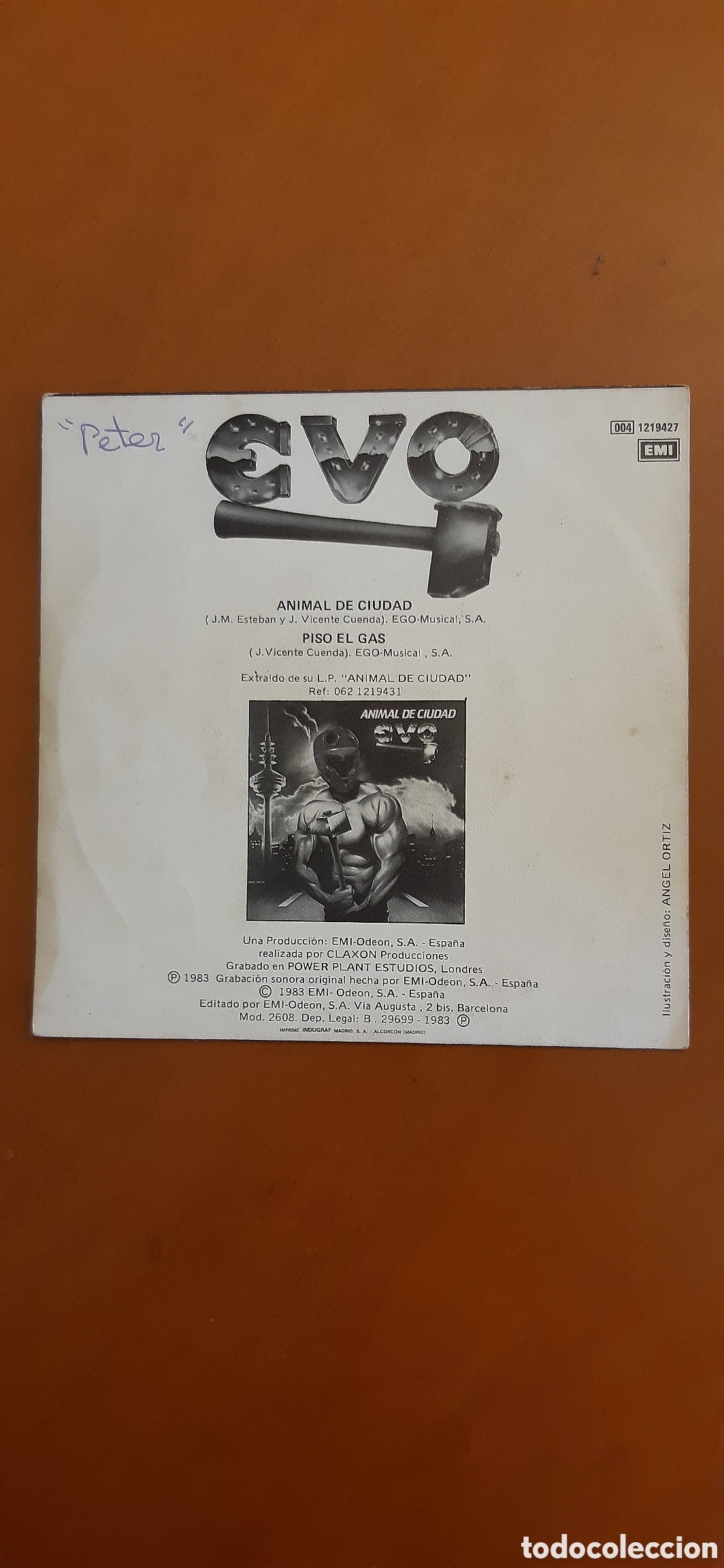 Discos de vinilo: Single Evo animal de ciudad - Foto 2