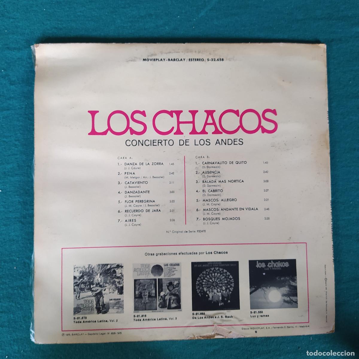 Discos de vinilo: Los Chacos &ndash; Concierto De Los Andes - Foto 2