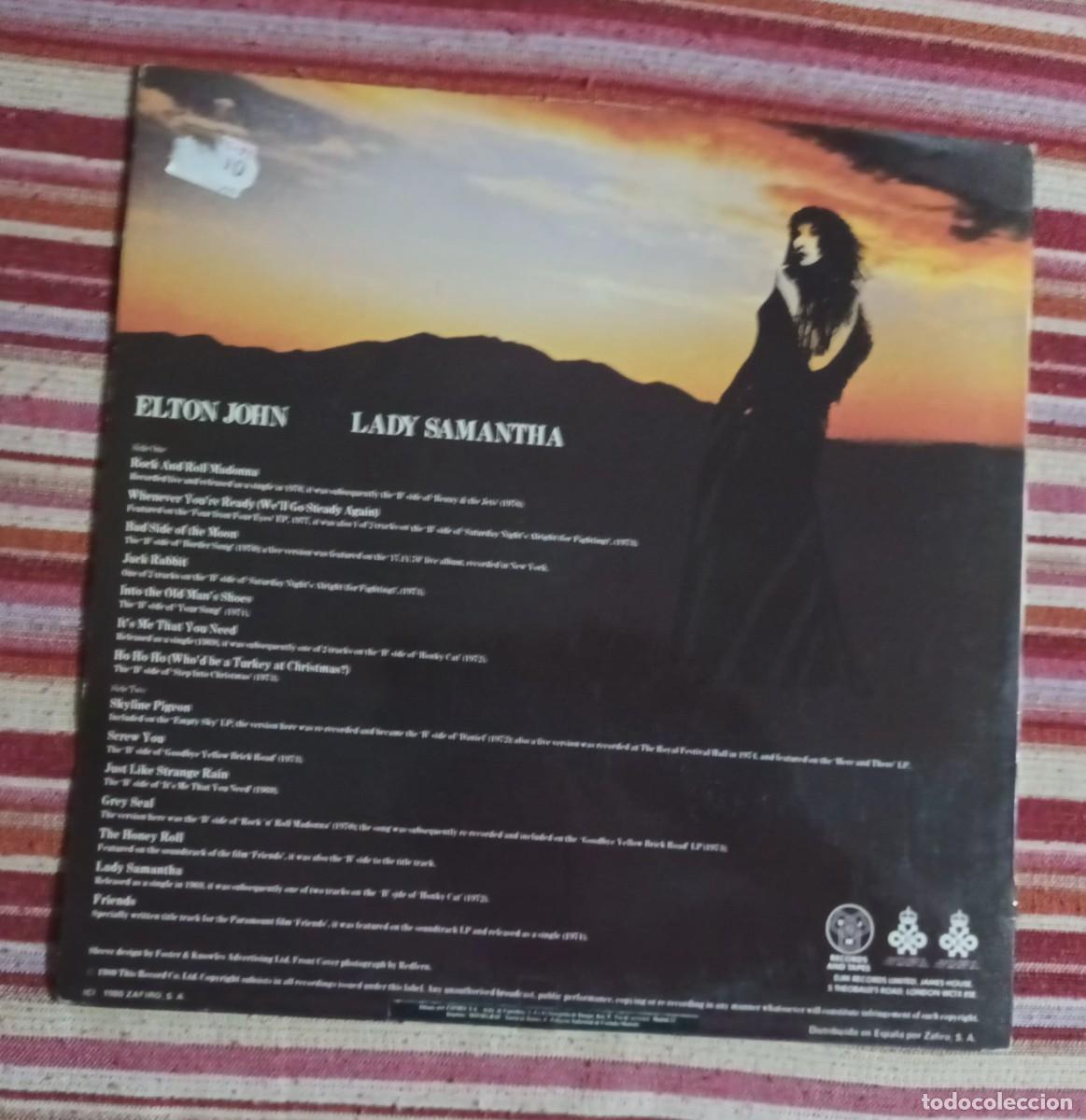 Discos de vinilo: ELTON JOHN - LADY SAMANTHA - LP - Foto 2
