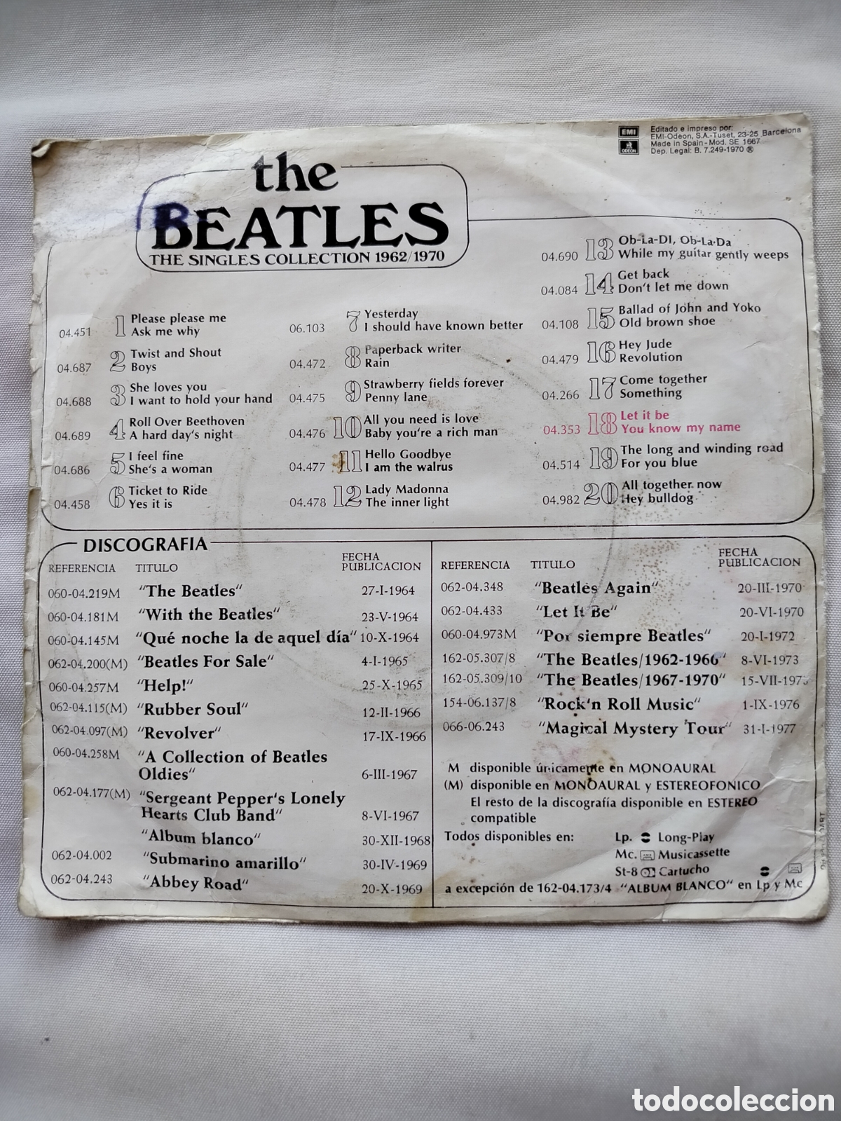 Discos de vinilo: The Beatles 7 Let It Be - Foto 2