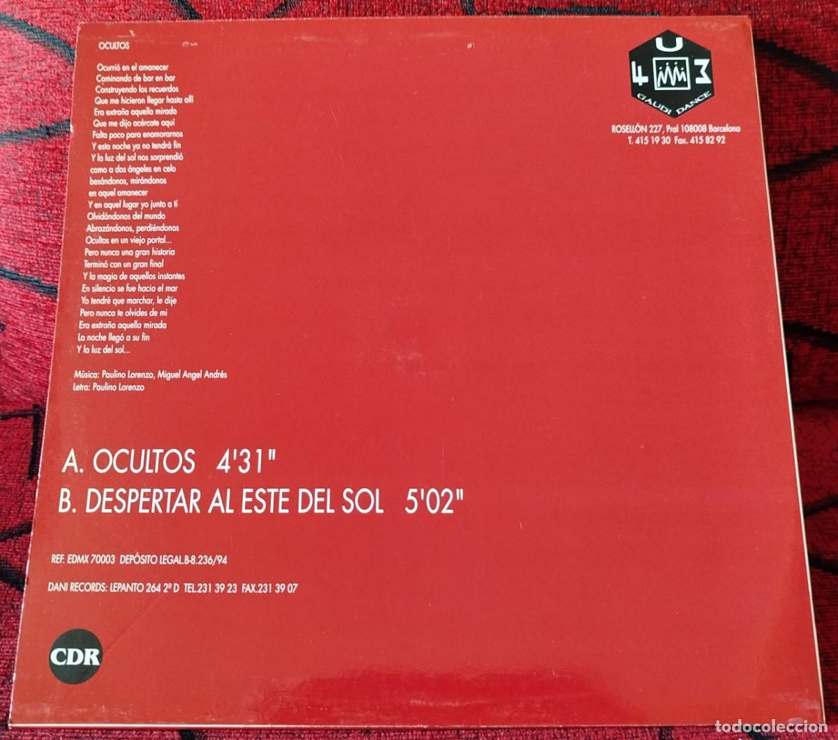 Discos de vinilo: SUE&Ntilde;OS VIRTUALES ** Ocultos ** MAXI SINGLE VINILO 1994 - Foto 2