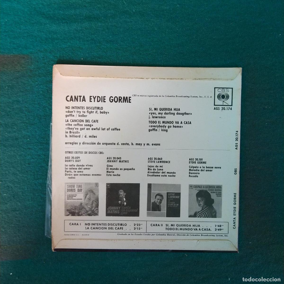 Discos de vinilo: Eydie Gorm&eacute; &ndash; Canta Eydie Gorm&eacute; - Foto 2