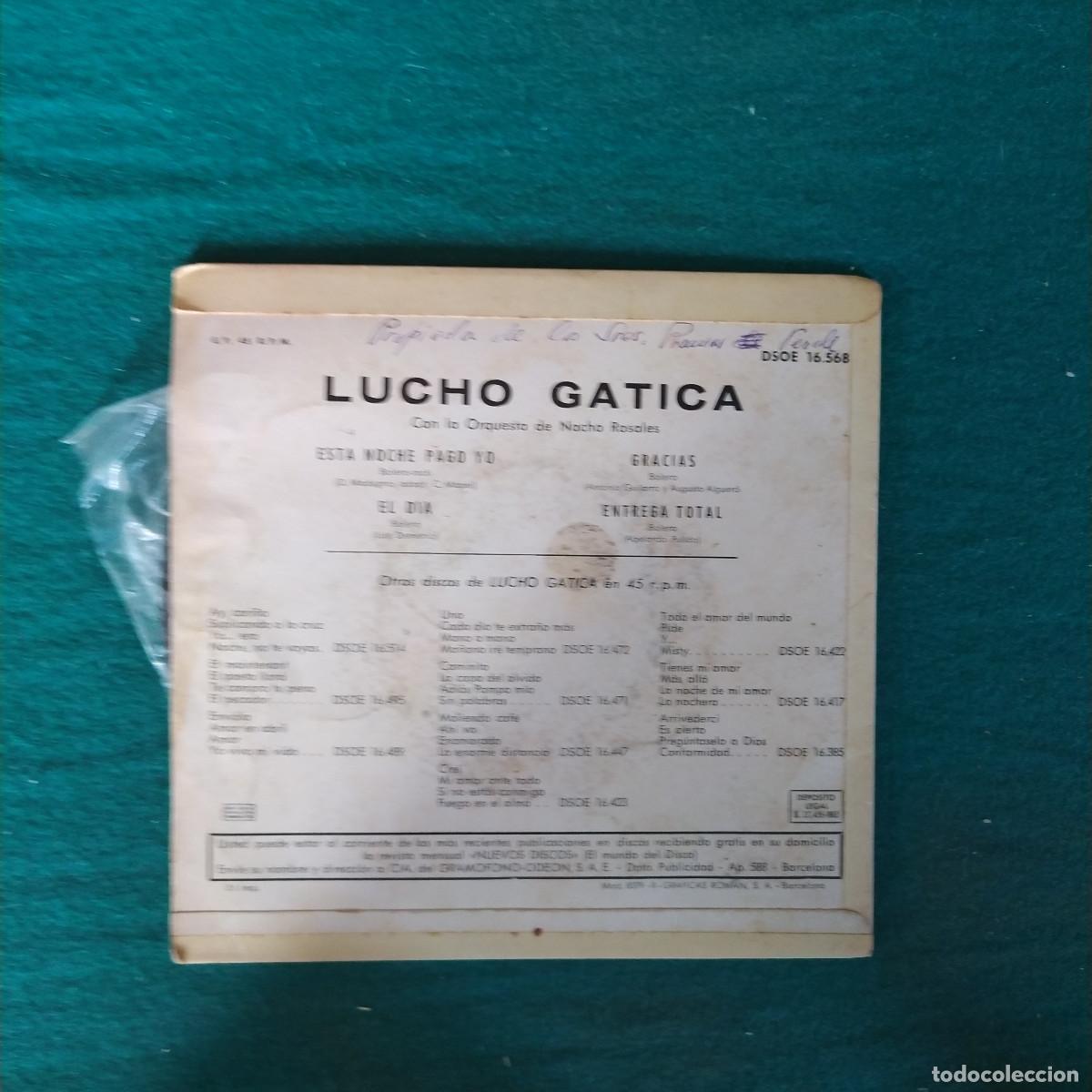 Discos de vinilo: Lucho Gatica &lrm;&ndash; Esta Noche Pago Yo - Foto 2