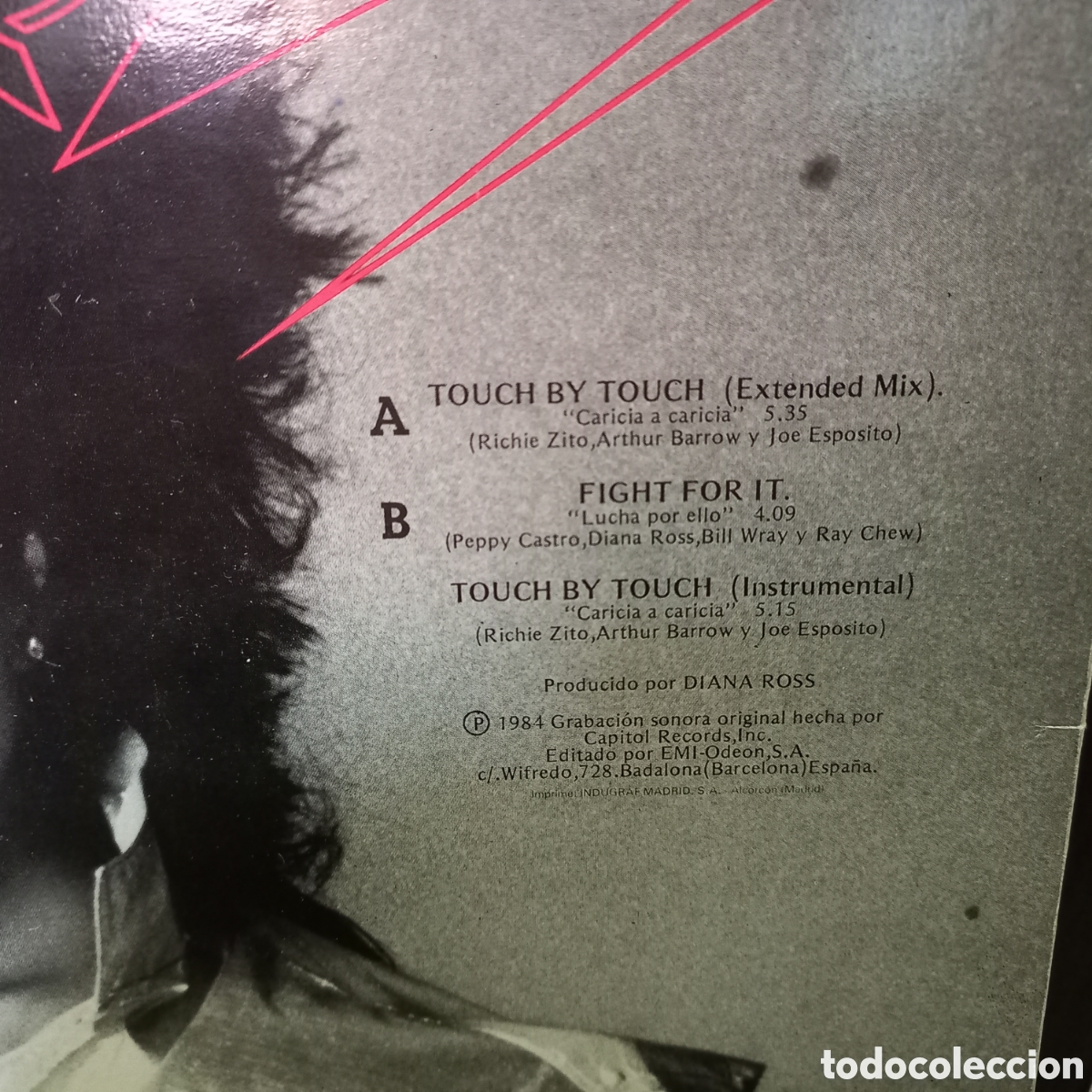Discos de vinilo: DIANA ROSS. TOUCH BY TOUCH. MAXI SINGLE 1984 - Foto 3