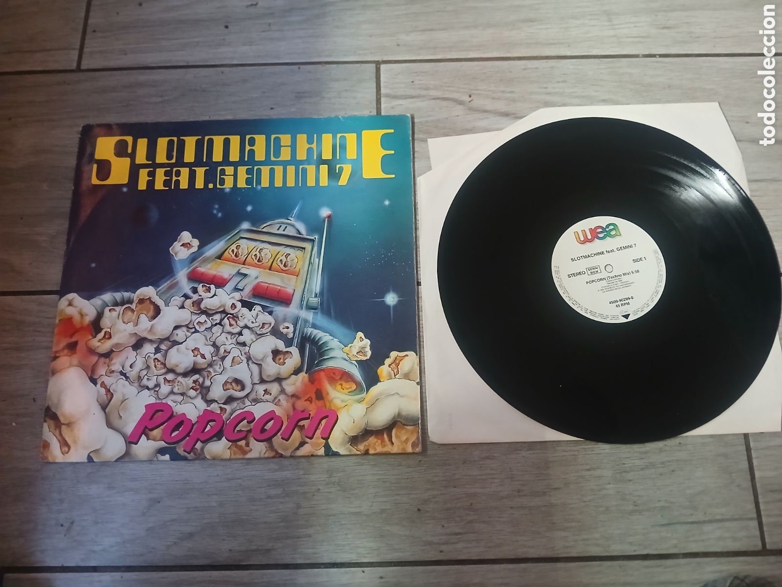 Discos de vinilo: SLOTMACHINE Feat GEMINI - POPCORN - GERMANY - WEA - LV - Foto 1