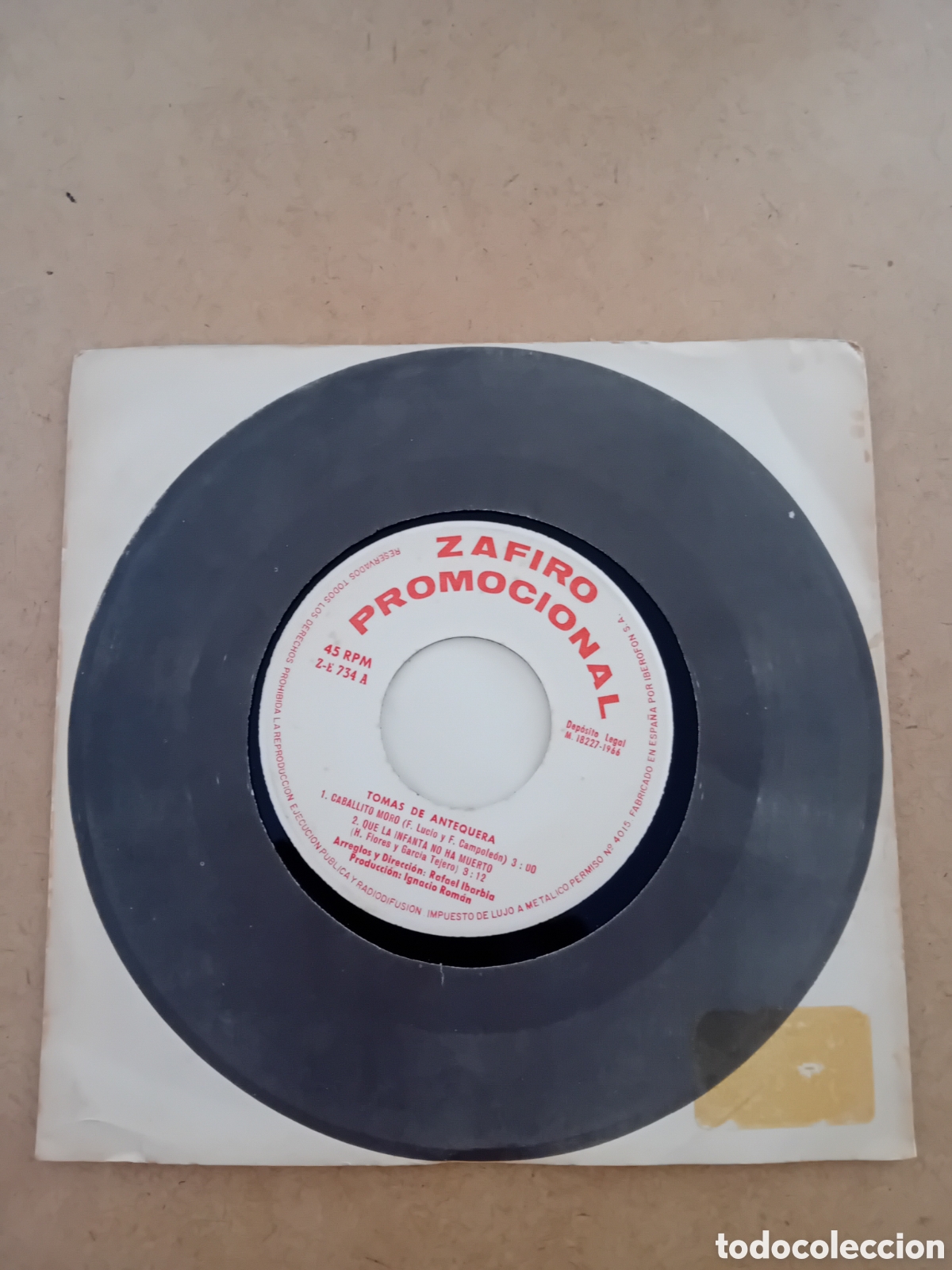 Discos de vinilo: TOMAS DE ANTEQUERA. CABALLITO MORO. MI CORDERA - Foto 1
