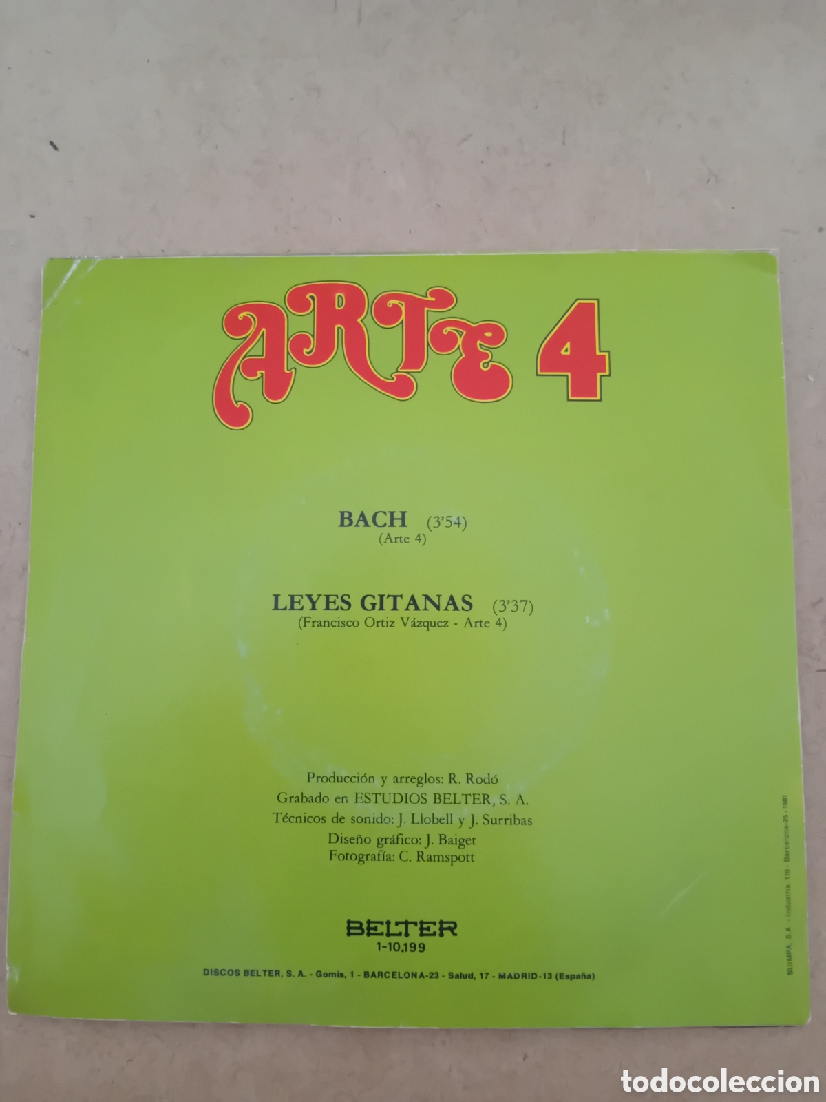Discos de vinilo: ARTE 4. BACH. LEYES GITANAS - Foto 2