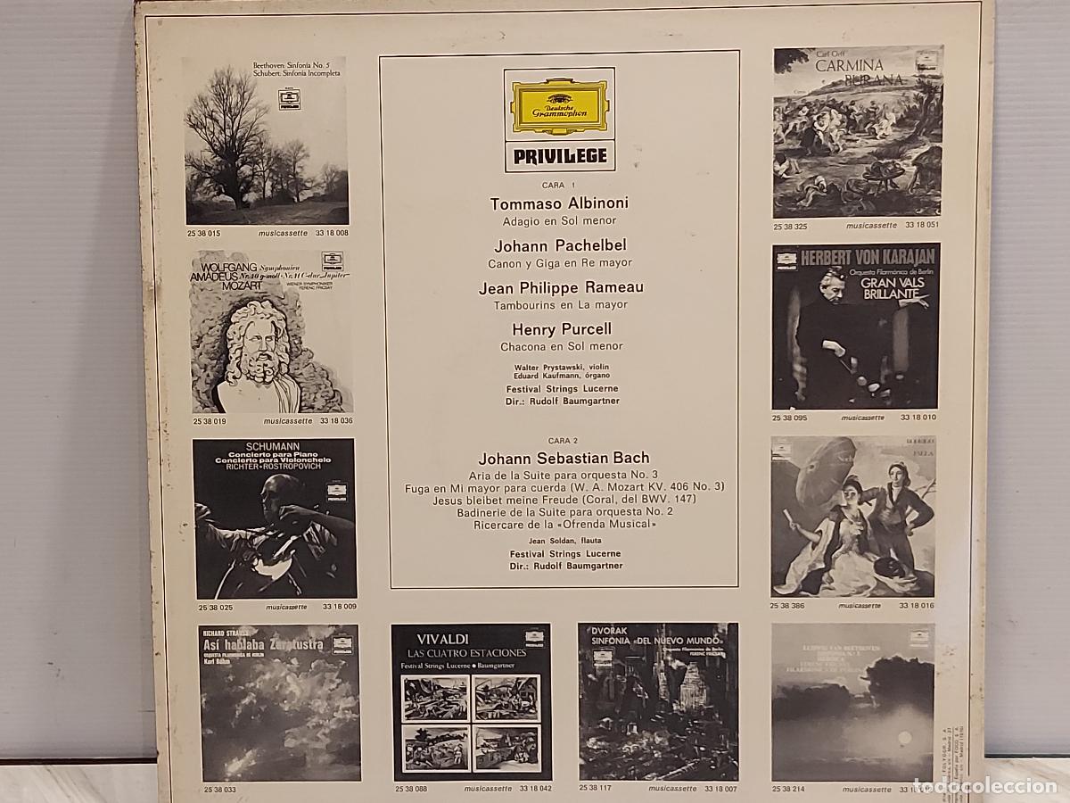Discos de vinilo: FESTIVAL STRINGS LUCERNE / LP-PRIVILEGE-1976 / DE LUJO. **** - Foto 2