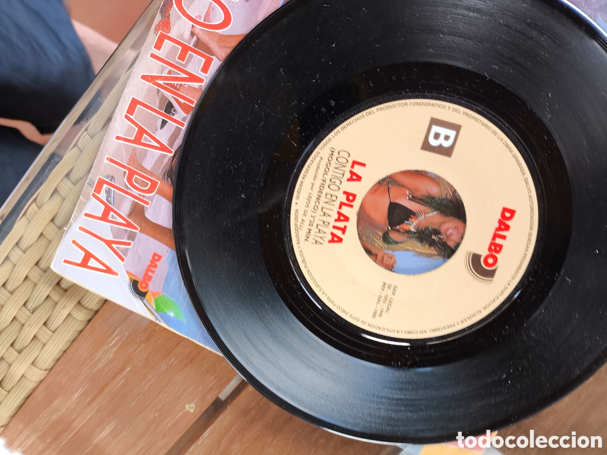 Discos de vinilo: La plata contigo en la playa.K.n.80 - Foto 3