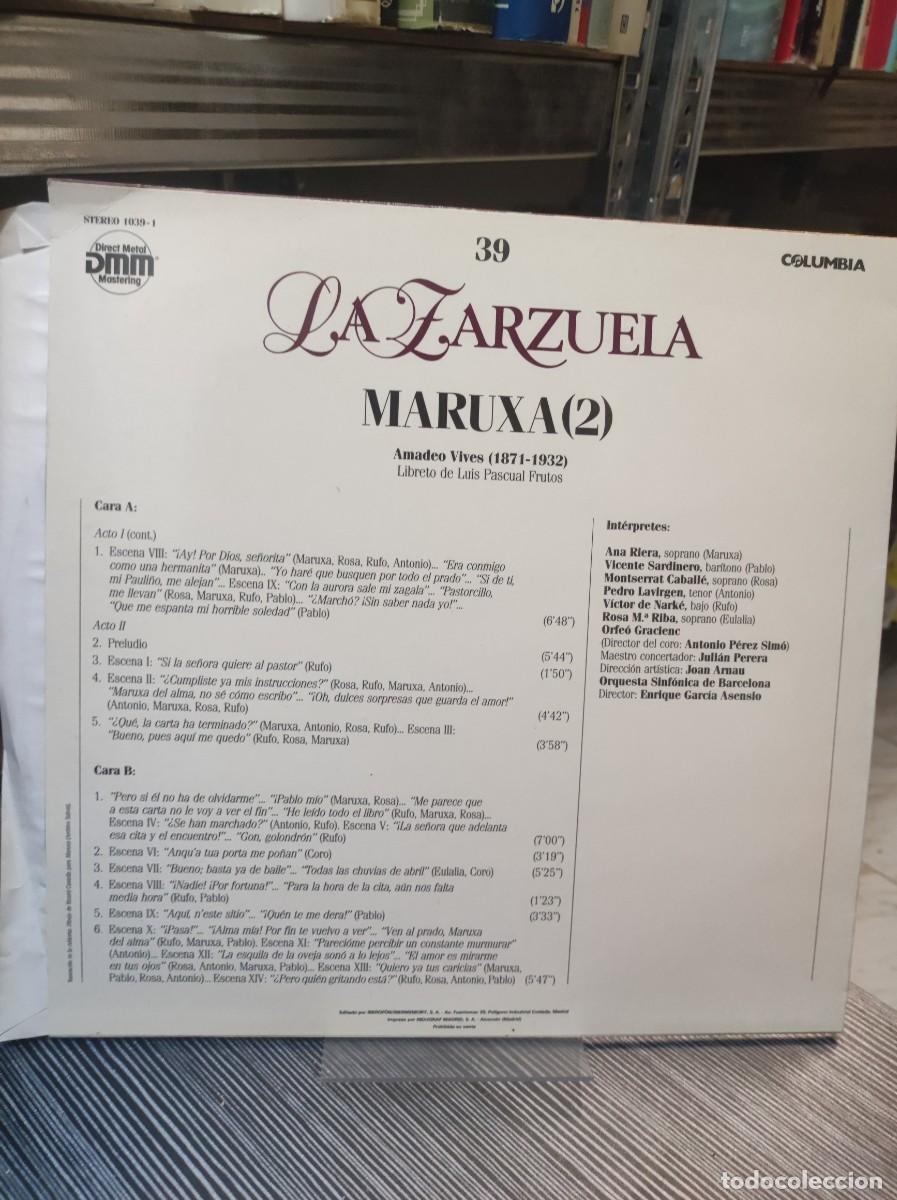 Discos de vinilo: LA ZARZUELA MARUXO 2 - Foto 2