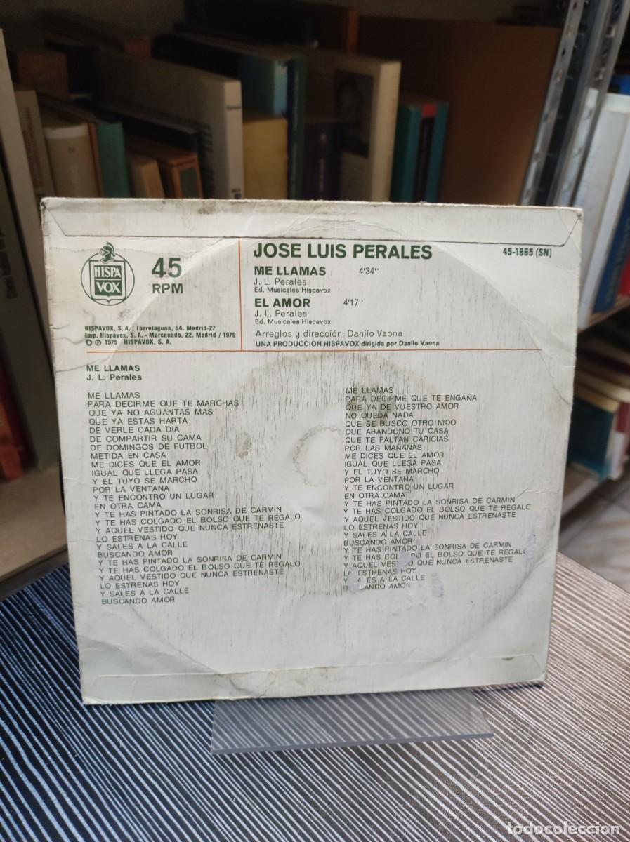 Discos de vinilo: JOSE LUIS PERALES ME LLAMAS - Foto 2