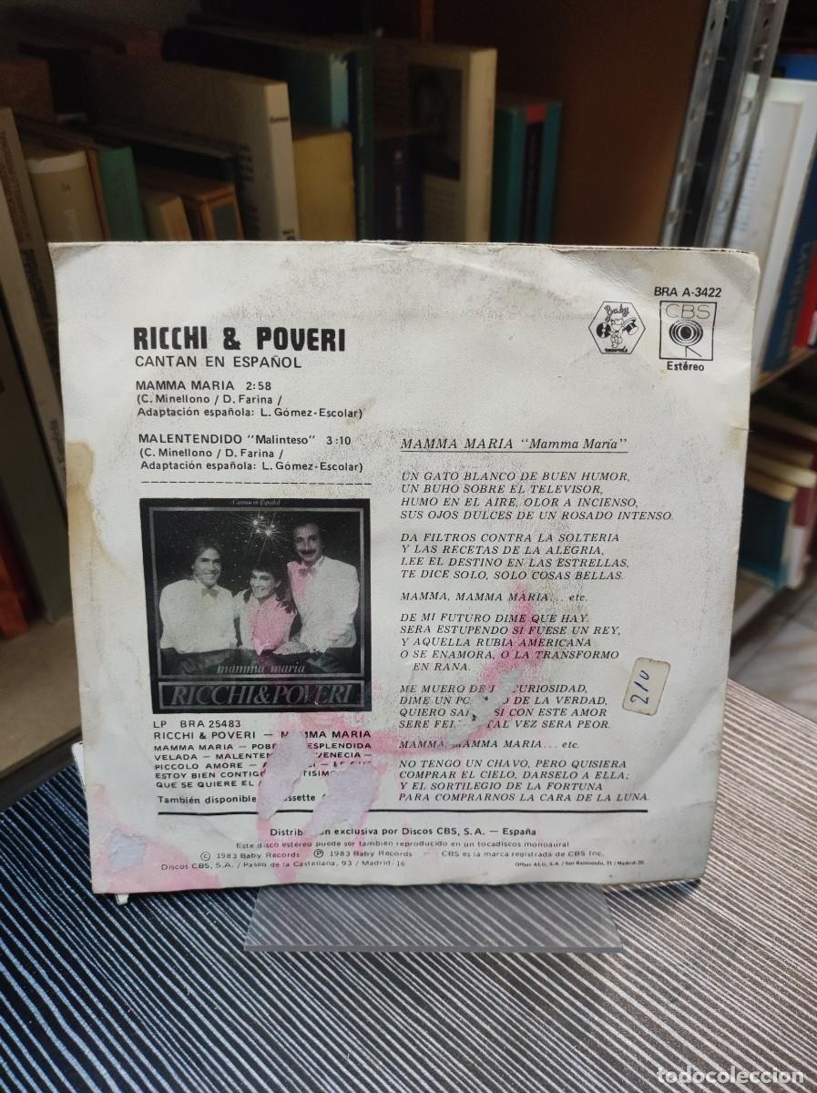 Discos de vinilo: Ricchi & Poveri &ndash; Mamma Maria - Foto 2