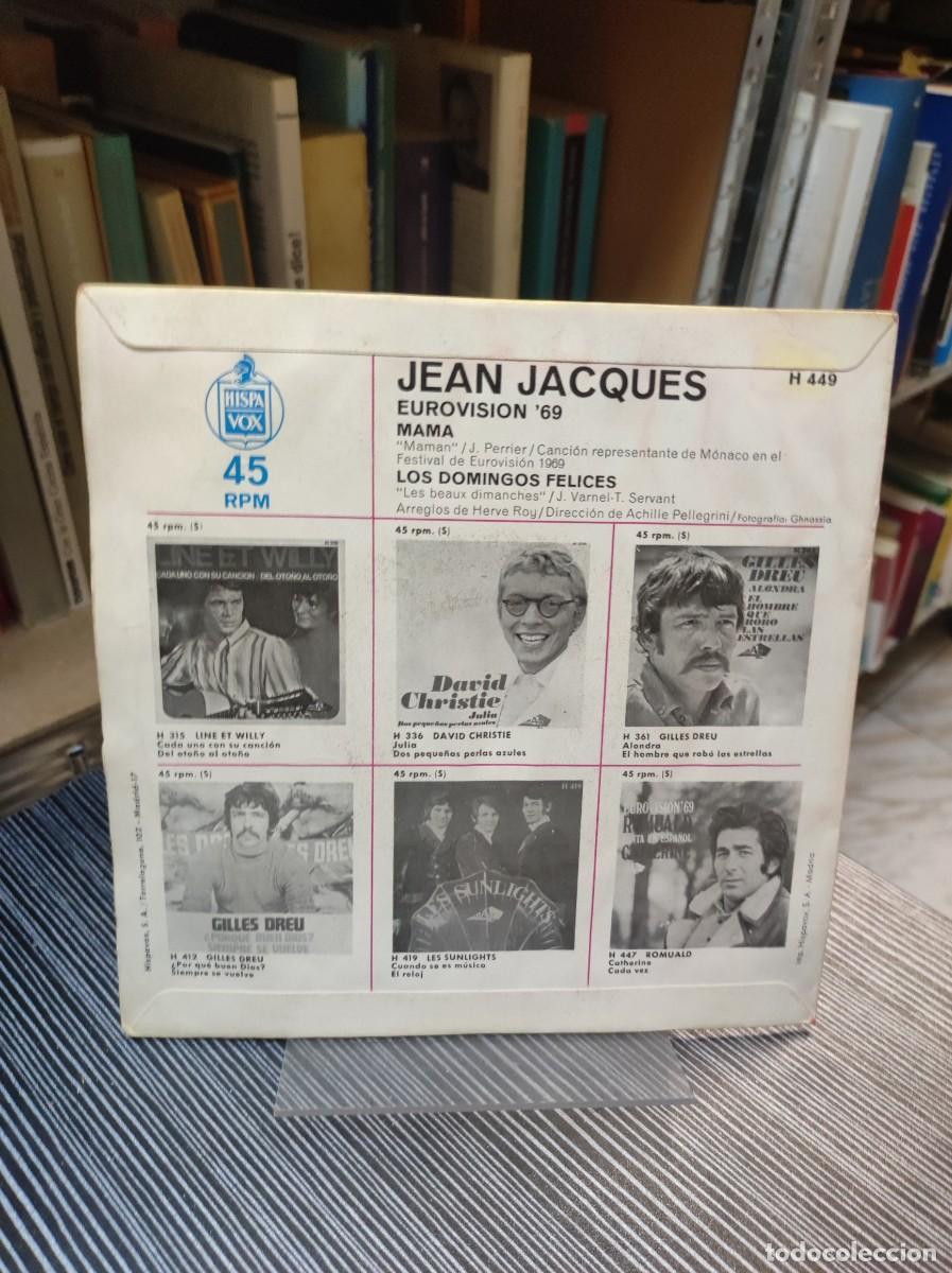 Discos de vinilo: JEAN JACQUES EUROVISION 69 MAMA - Foto 2