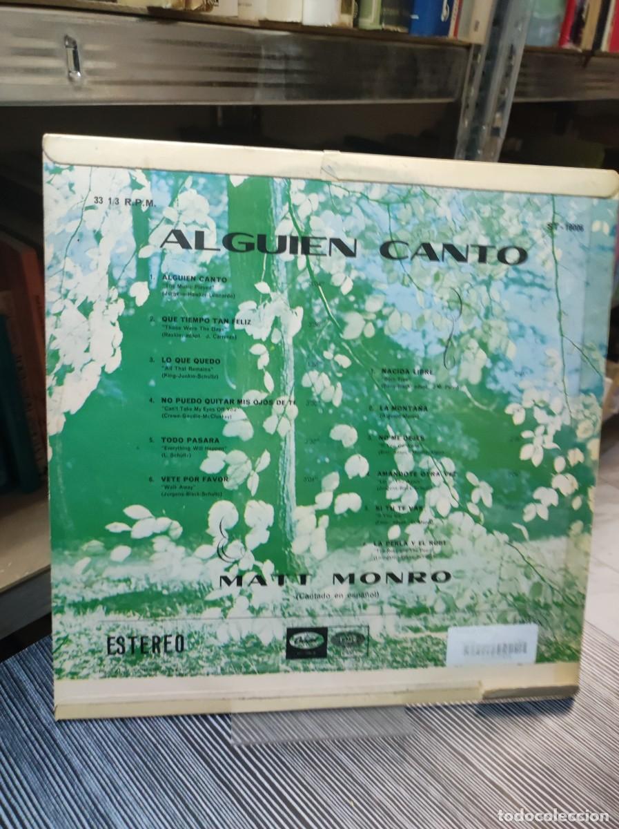 Discos de vinilo: Matt Monro &ndash; Alguien Cant&oacute; - Foto 2
