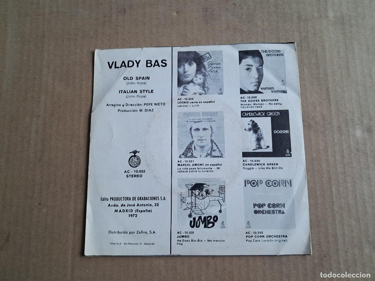 Discos de vinilo: VLADY BAS - OLD SPAIN SINGLE 1972 JAZZ - Foto 3