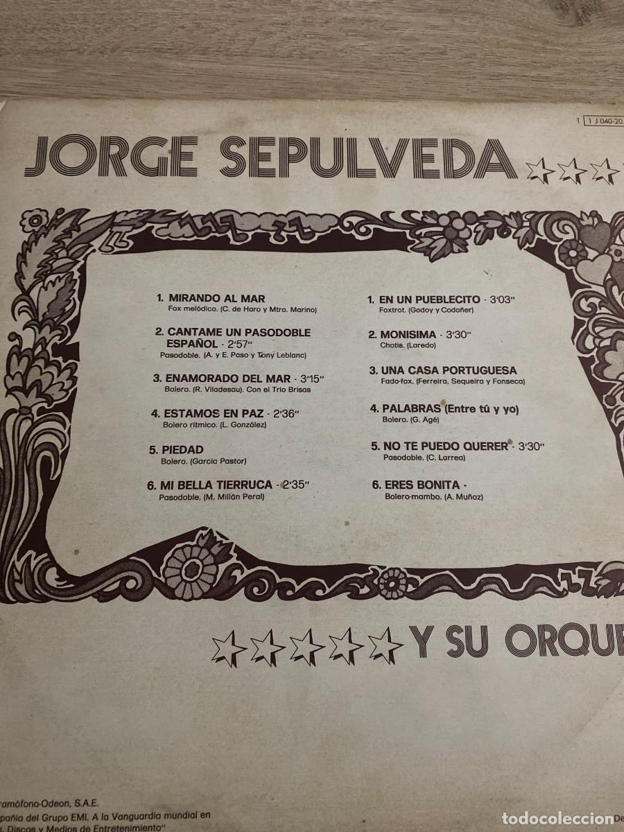 Discos de vinilo: LP JORGE SEPULVEDA Y SU ORQUESTA - Foto 2