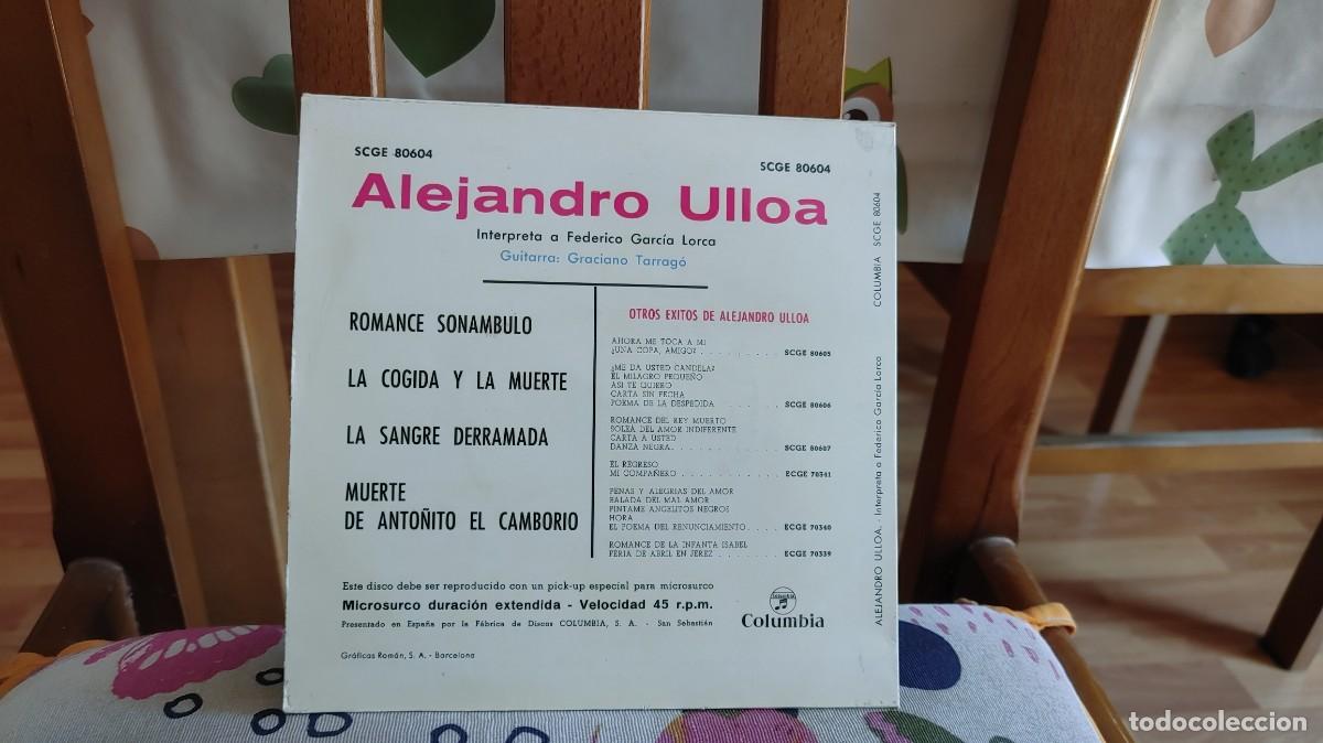 Discos de vinilo: ALEJANDRO ULLOA-EP ROMANCE SONAMBULO +3 - Foto 2