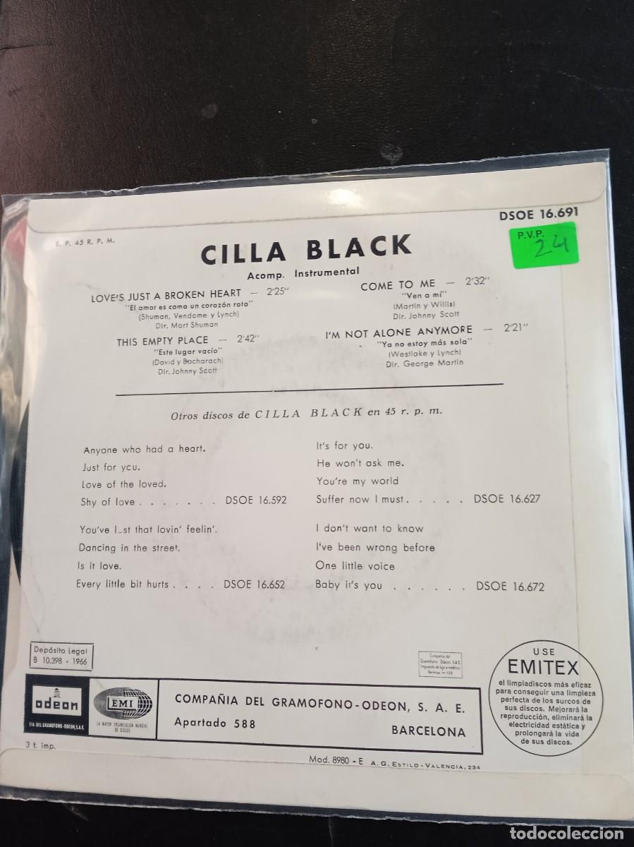 Discos de vinilo: CILLA BLACK- LOVE&acute;S JUST A BROKEN HEART. EP MINT - Foto 2
