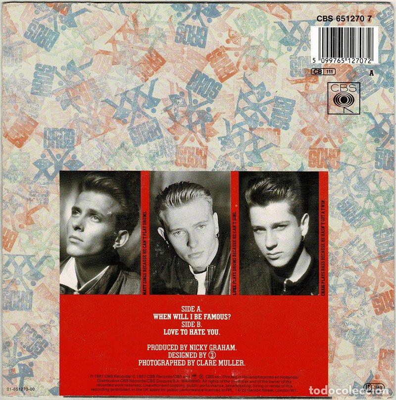 Discos de vinilo: Bros - When Will I Be Famous? Single - Foto 2