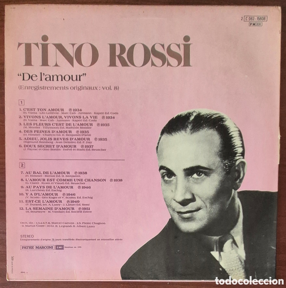 Discos de vinilo: LP - TINO ROSSI - DE LAMOUR - Foto 2