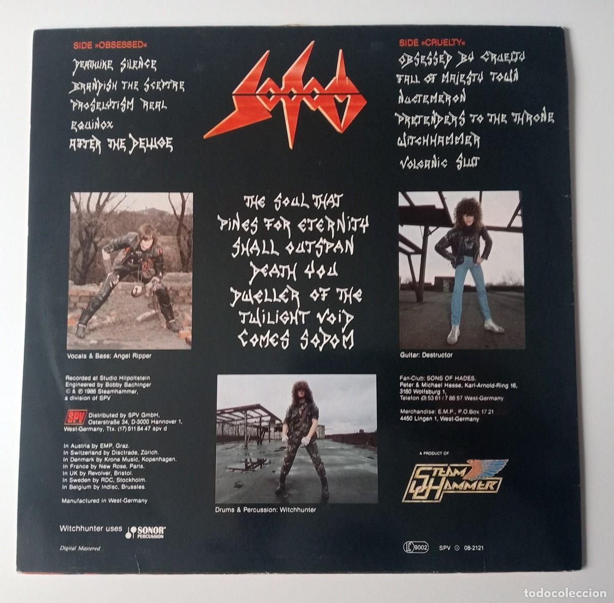 Discos de vinilo: LP SODOM - OBSESSED BY CRUELTY - Foto 2