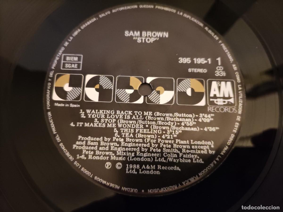 Discos de vinilo: LP 16 Sam Brown - Stop! 1988 (Disco como nuevo) - Foto 3