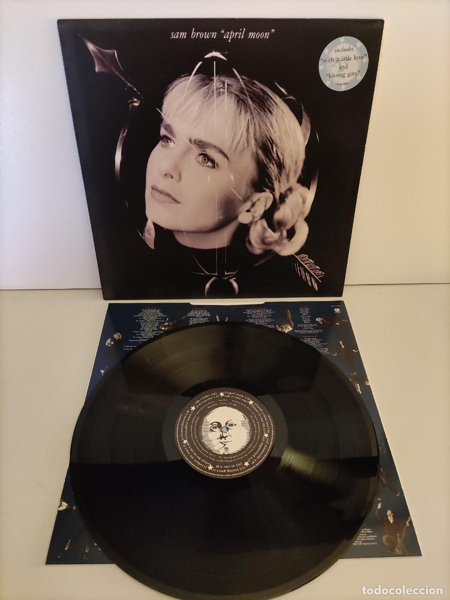 Discos de vinilo: LP 17 Sam Brown - &rdquo;April moon&rdquo; 1990 (Disco como nuevo) - Foto 1