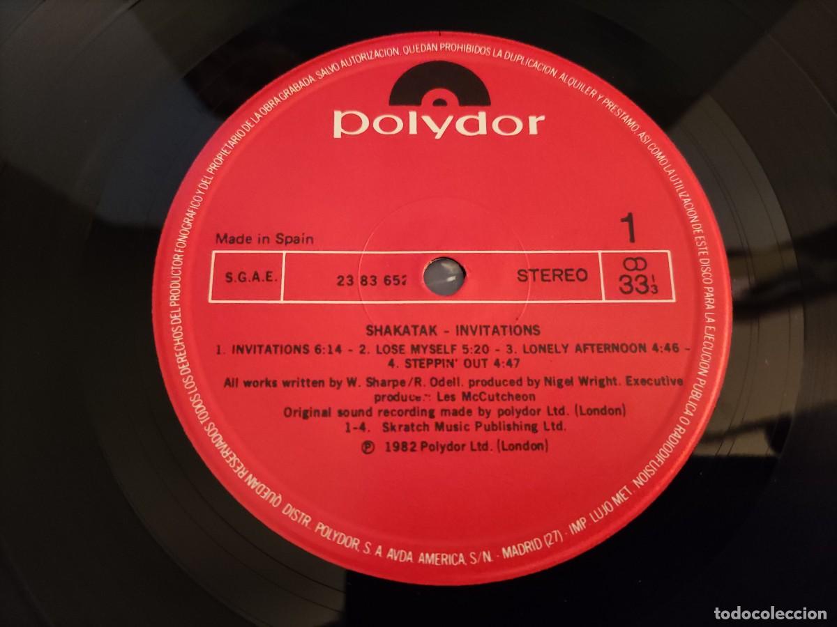Discos de vinilo: LP 32 Shakatah - Invitations 1982 (Disco como nuevo) - Foto 4